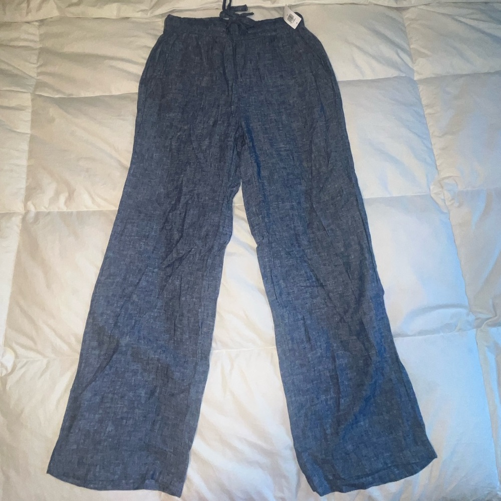 Old Navy Blue Line Wide-Leg Drawstring Pants